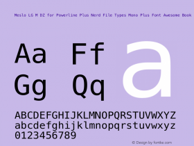 Meslo LG M DZ for Powerline Plus Nerd File Types Mono Plus Font Awesome