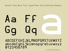 Hurmit Plus Nerd File Types Mono Plus Octicons