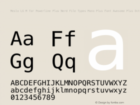 Meslo LG M for Powerline Plus Nerd File Types Mono Plus Font Awesome Plus Octicons