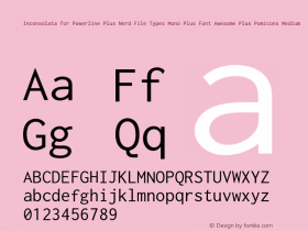 Inconsolata for Powerline Plus Nerd File Types Mono Plus Font Awesome Plus Pomicons