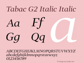 Tabac G2 Italic