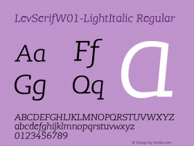 LevSerif-LightItalic