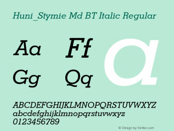 Huni_Stymie Md BT Italic