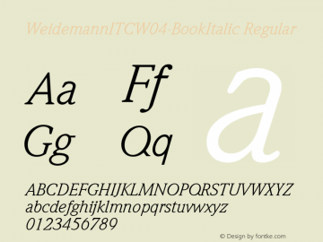 WeidemannITC-BookItalic