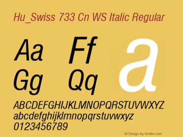 Hu_Swiss 733 Cn WS Italic