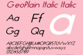 GeoPlain Italic