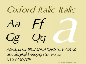 Oxford Italic