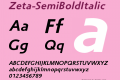 Zeta-SemiBoldItalic