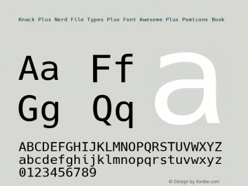 Knack Plus Nerd File Types Plus Font Awesome Plus Pomicons