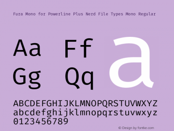 Fura Mono for Powerline Plus Nerd File Types Mono