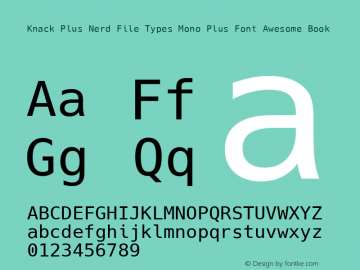 Knack Plus Nerd File Types Mono Plus Font Awesome