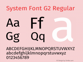 System Font G2