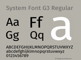 System Font G3