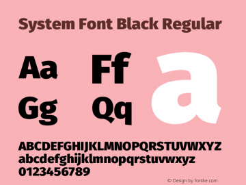 System Font Black