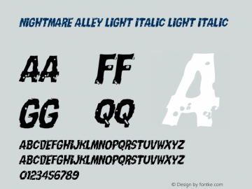 Nightmare Alley Light Italic