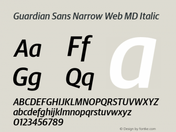 Guardian Sans Narrow Web MD