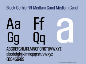 Block Gothic RR Medium Cond