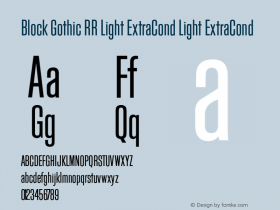 Block Gothic RR Light ExtraCond