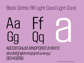Block Gothic RR Light Cond