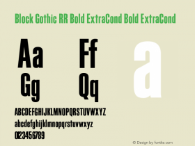 Block Gothic RR Bold ExtraCond