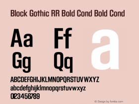 Block Gothic RR Bold Cond