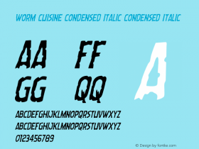 Worm Cuisine Condensed Italic