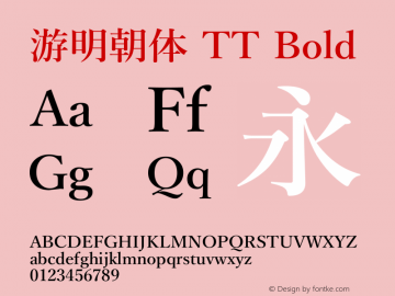 游明朝体 TT