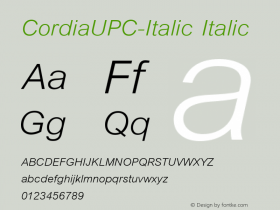 CordiaUPC-Italic