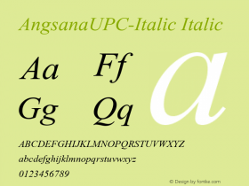 AngsanaUPC-Italic