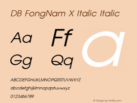 DB FongNam X Italic