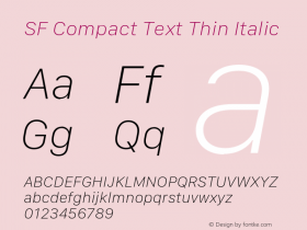 SF Compact Text Thin