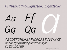 GriffithGothic-LightItalic