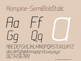 Kompine-SemiBoldItalic