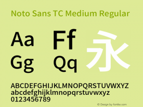 Noto Sans TC Medium