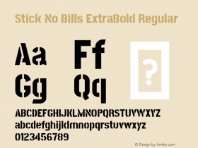 Stick No Bills ExtraBold