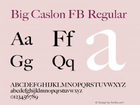 Big Caslon FB