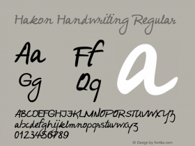 Hakon Handwriting