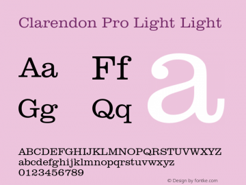 Clarendon Pro Light