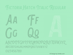 Fictoria Hatch Italic