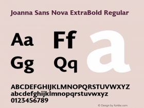 Joanna Sans Nova ExtraBold