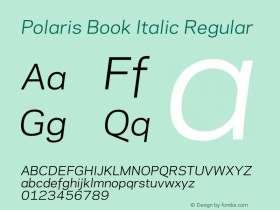 Polaris Book Italic