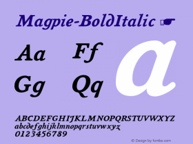 Magpie-BoldItalic