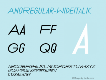 AnoRegular-WideItalic