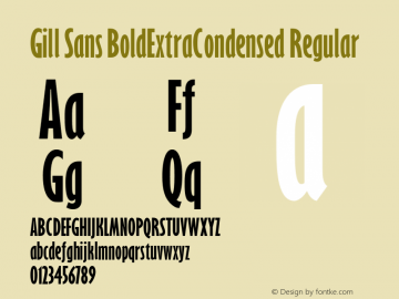 Gill Sans BoldExtraCondensed