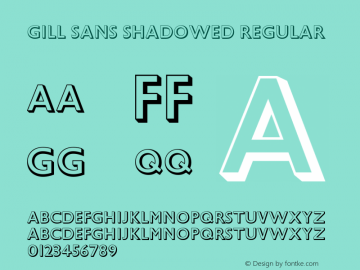 Gill Sans Shadowed