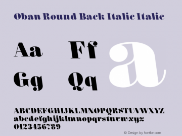 Oban Round Back Italic