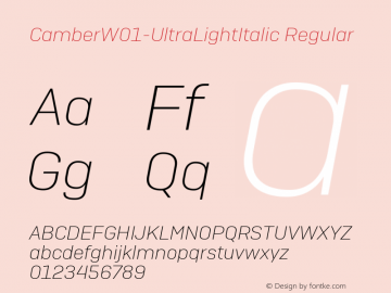 Camber-UltraLightItalic