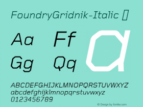FoundryGridnik-Italic