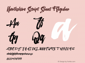 Northshire Script Slant