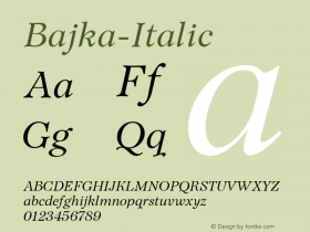 Bajka-Italic